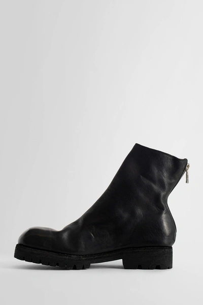 Guidi Round-head Short Boots In Black