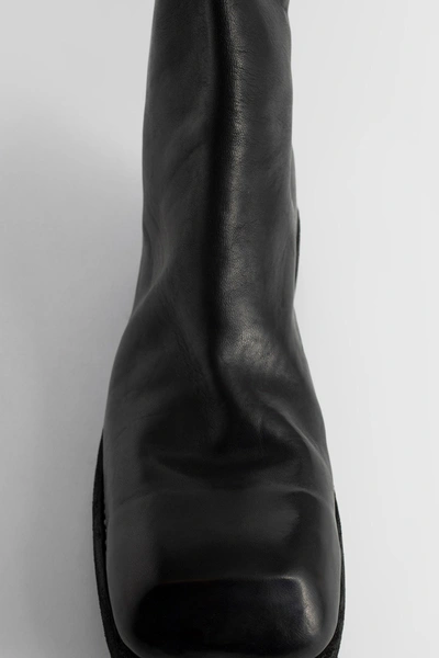 Guidi Round-head Short Boots In Black