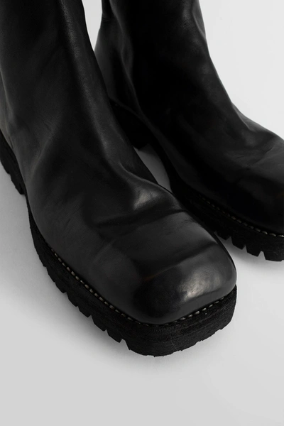 Guidi Round-head Short Boots In Black