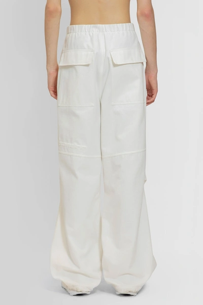 Shop Jil Sander Man White Trousers