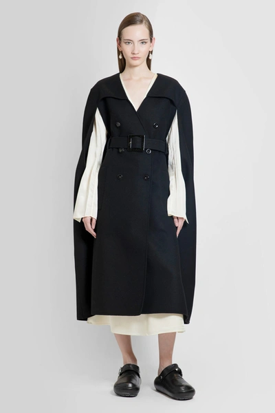 Shop Jil Sander Woman Black Coats