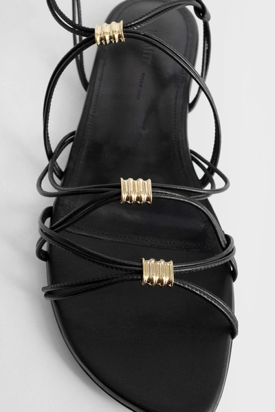 Shop Khaite Woman Black Sandals