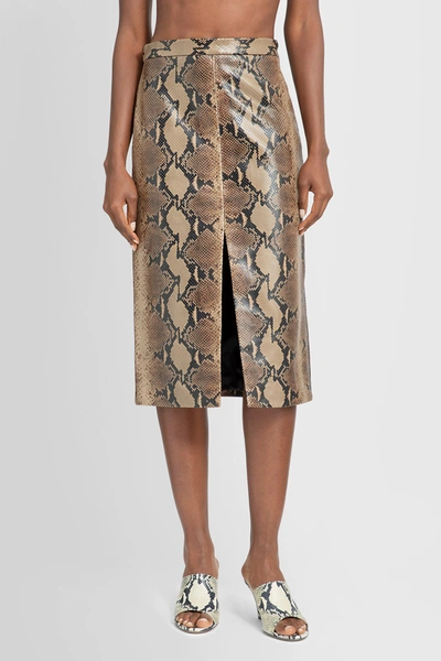 Shop Khaite Woman Brown Skirts