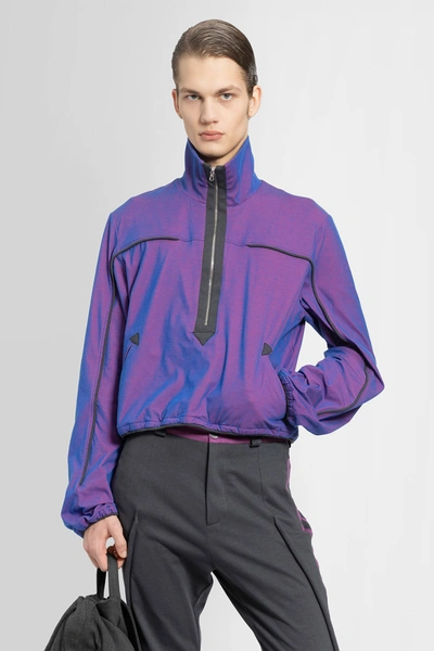 Shop Kiko Kostadinov Man Purple Sweatshirts