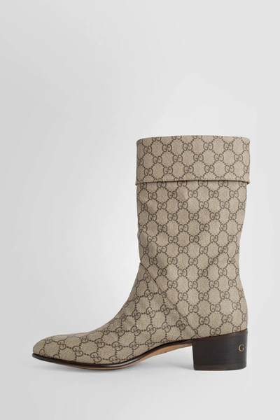 Shop Gucci Man Beige Boots