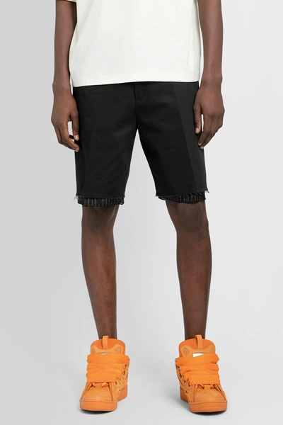 Shop Lanvin Man Black Shorts