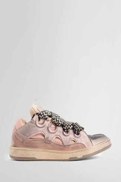 Shop Lanvin Man Pink Sneakers