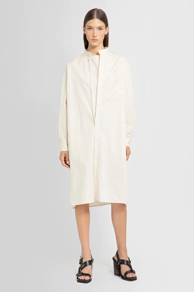 Shop Lemaire Woman Off-white Dresses