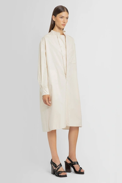 Shop Lemaire Woman Off-white Dresses