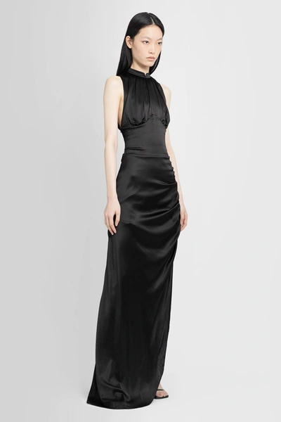 Shop Lisa Von Tang Woman Black Dresses