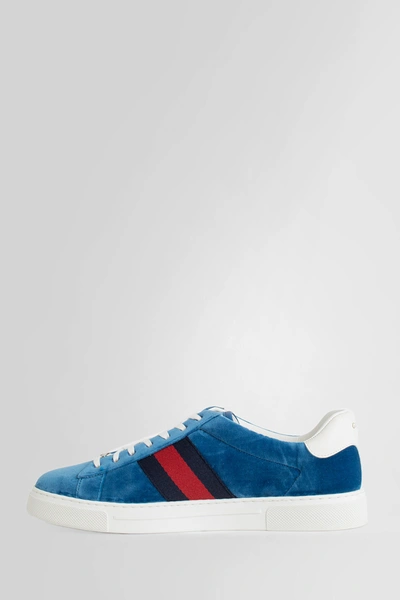 Shop Gucci Man Blue Sneakers