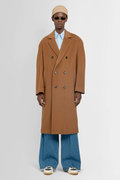 Shop Gucci Man Brown Coats