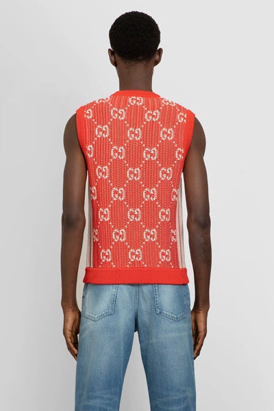 Shop Gucci Man Red Knitwear