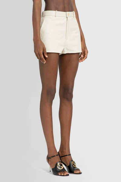 Shop Gucci Woman Beige Shorts