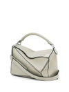 Loewe Puzzle Medium Leather Shoulder Bag In Ash