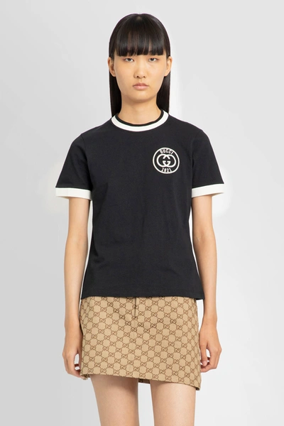 Shop Gucci Woman Black&white T-shirts