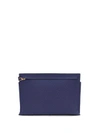 Loewe Large Logo-embossed Leather Zip Pouch In Navy