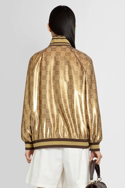 Shop Gucci Woman Gold Sweatshirts