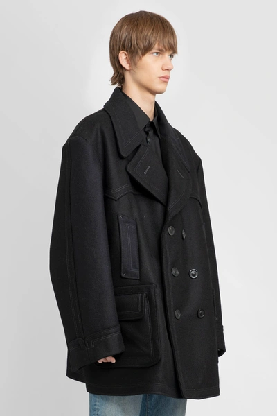 Shop Maison Margiela Man Black Coats