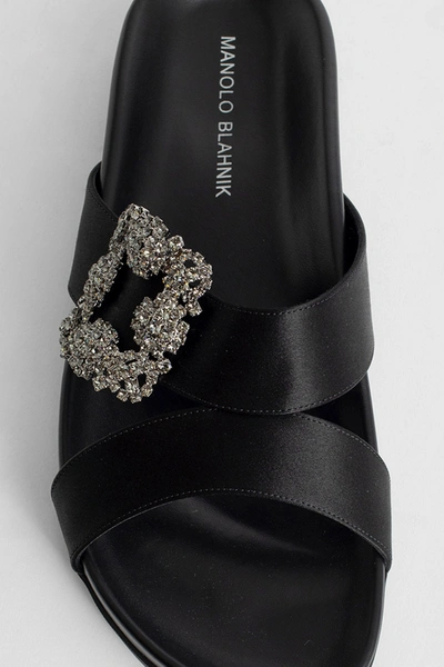 Shop Manolo Blahnik Woman Black Flats