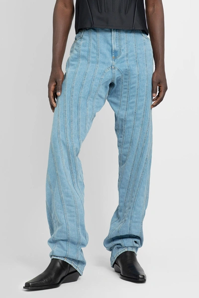 Shop Mugler Man Blue Jeans