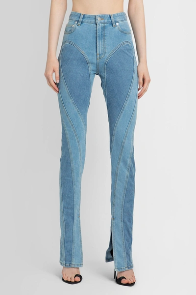 Mugler Spiral Jean In Blue