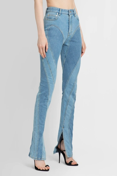 Mugler Spiral Jean In Blue