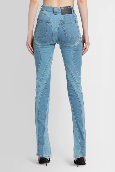 Mugler Spiral Jean In Blue
