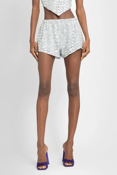 Shop Oseree Woman Silver Shorts