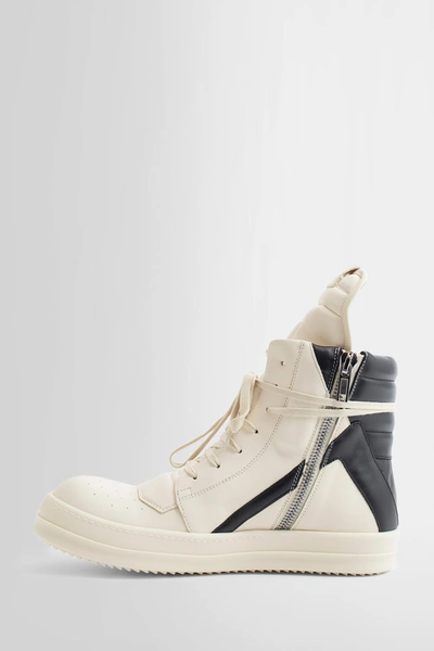 Shop Rick Owens Man Black&white Sneakers