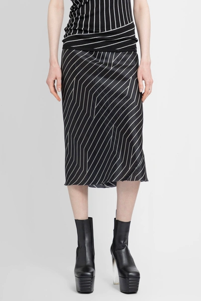 Shop Rick Owens Woman Black&white Skirts