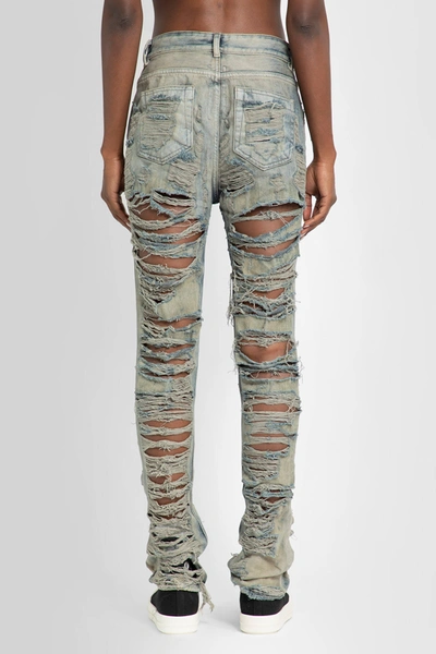Shop Rick Owens Woman Grey Jeans
