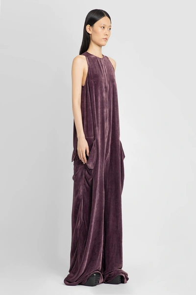 Shop Rick Owens Woman Purple Jumpsuits