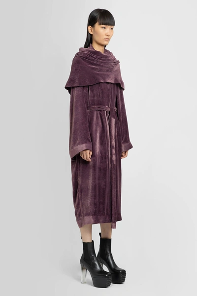 Shop Rick Owens Woman Purple Coats
