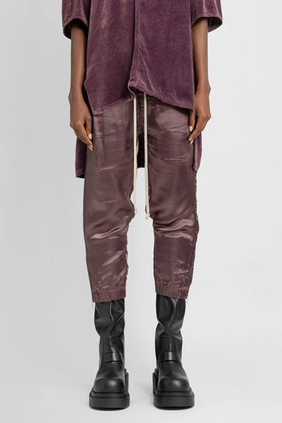 Shop Rick Owens Woman Purple Trousers