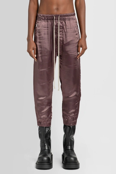 Shop Rick Owens Woman Purple Trousers