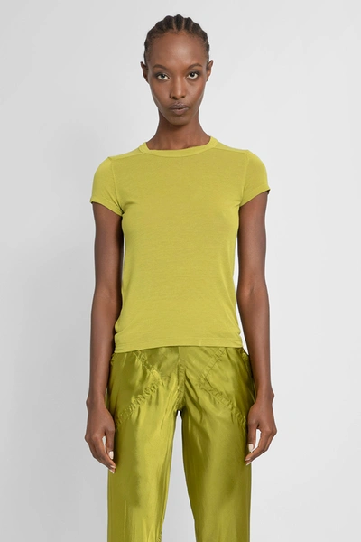 Shop Rick Owens Woman Yellow T-shirts