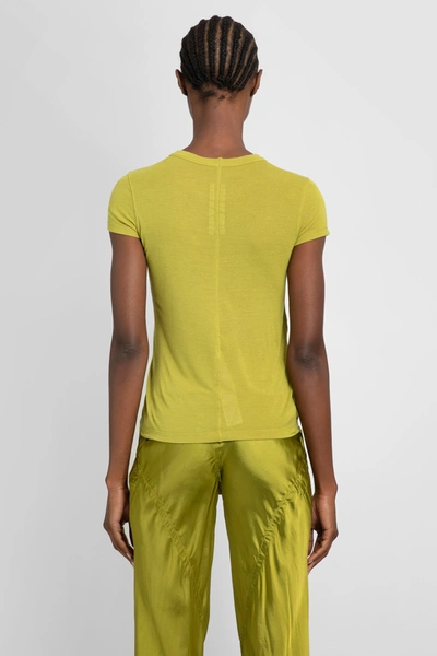 Shop Rick Owens Woman Yellow T-shirts