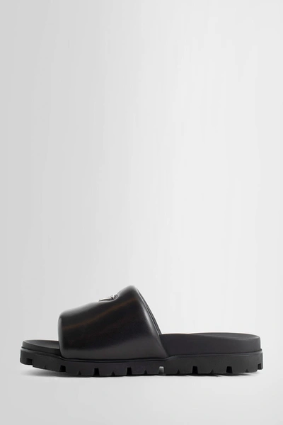 Shop Prada Man Black Sandals