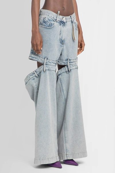 Shop Attico Woman Blue Jeans