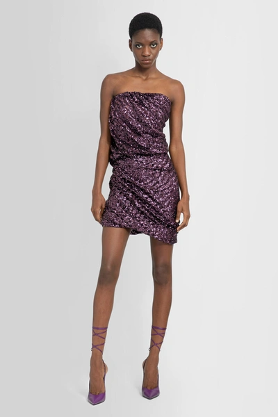Shop Attico Woman Purple Dresses