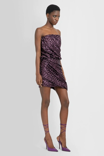 Shop Attico Woman Purple Dresses