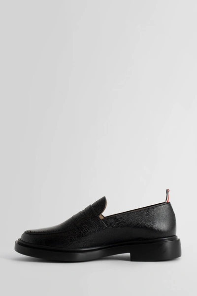 Shop Thom Browne Man Black Loafers