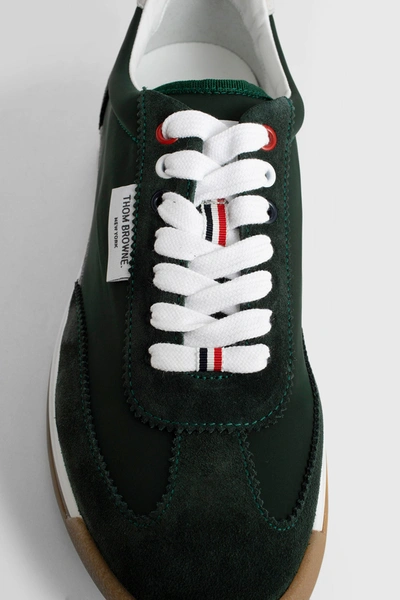 Shop Thom Browne Man Green Sneakers