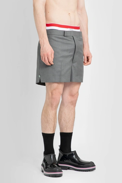 Shop Thom Browne Man Grey Shorts