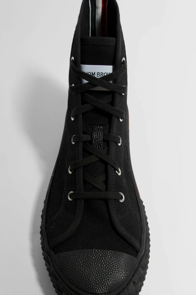 Shop Thom Browne Man Black Sneakers