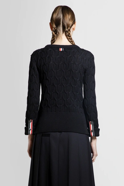 Shop Thom Browne Woman Black Knitwear