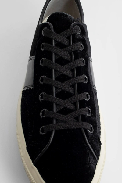 Shop Tom Ford Man Black Sneakers