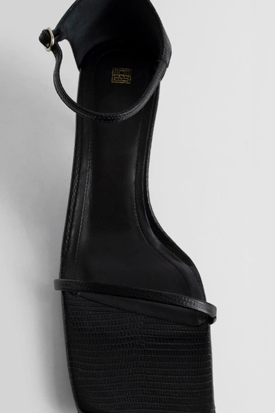 Shop Totême Woman Black Sandals