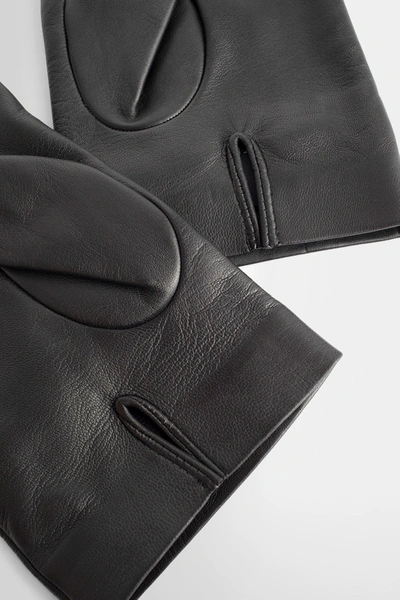 Shop Saint Laurent Man Black Gloves